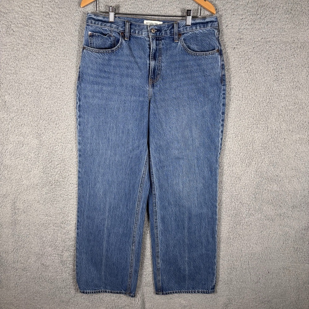 Abercrombie & Fitch Womens Jeans 30 (Fits 34x30) The Loose High Rise Baggy Y2K